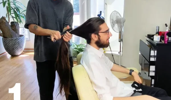 کوتاهی موی بلند مردانه