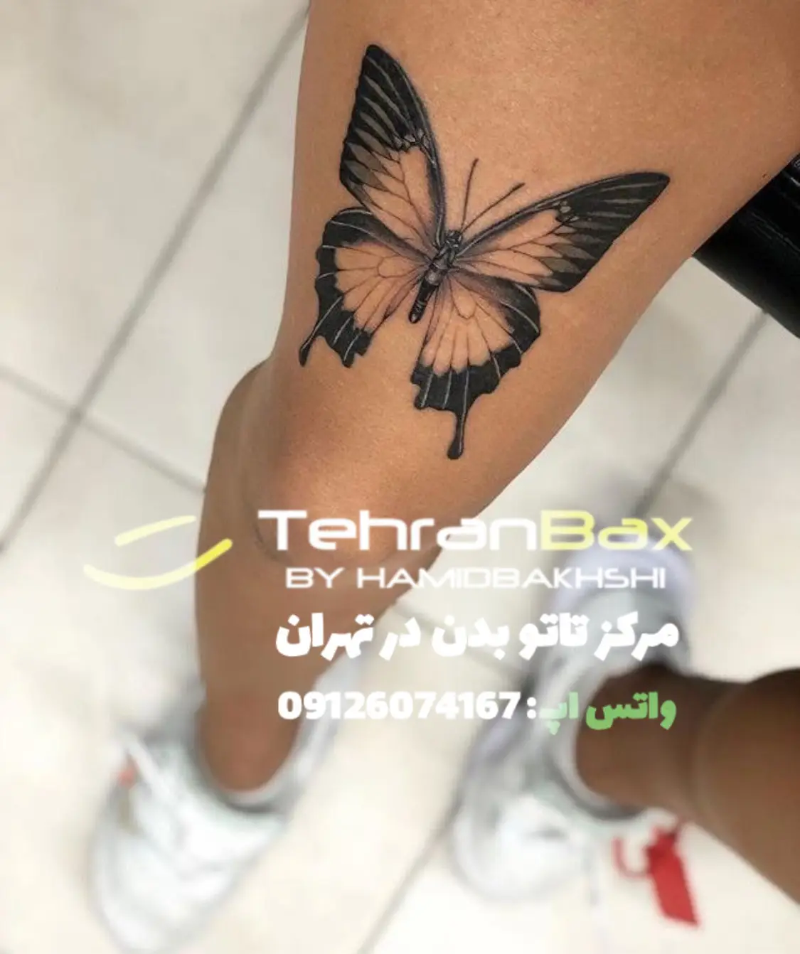 تاتو بدن طرح پروانه